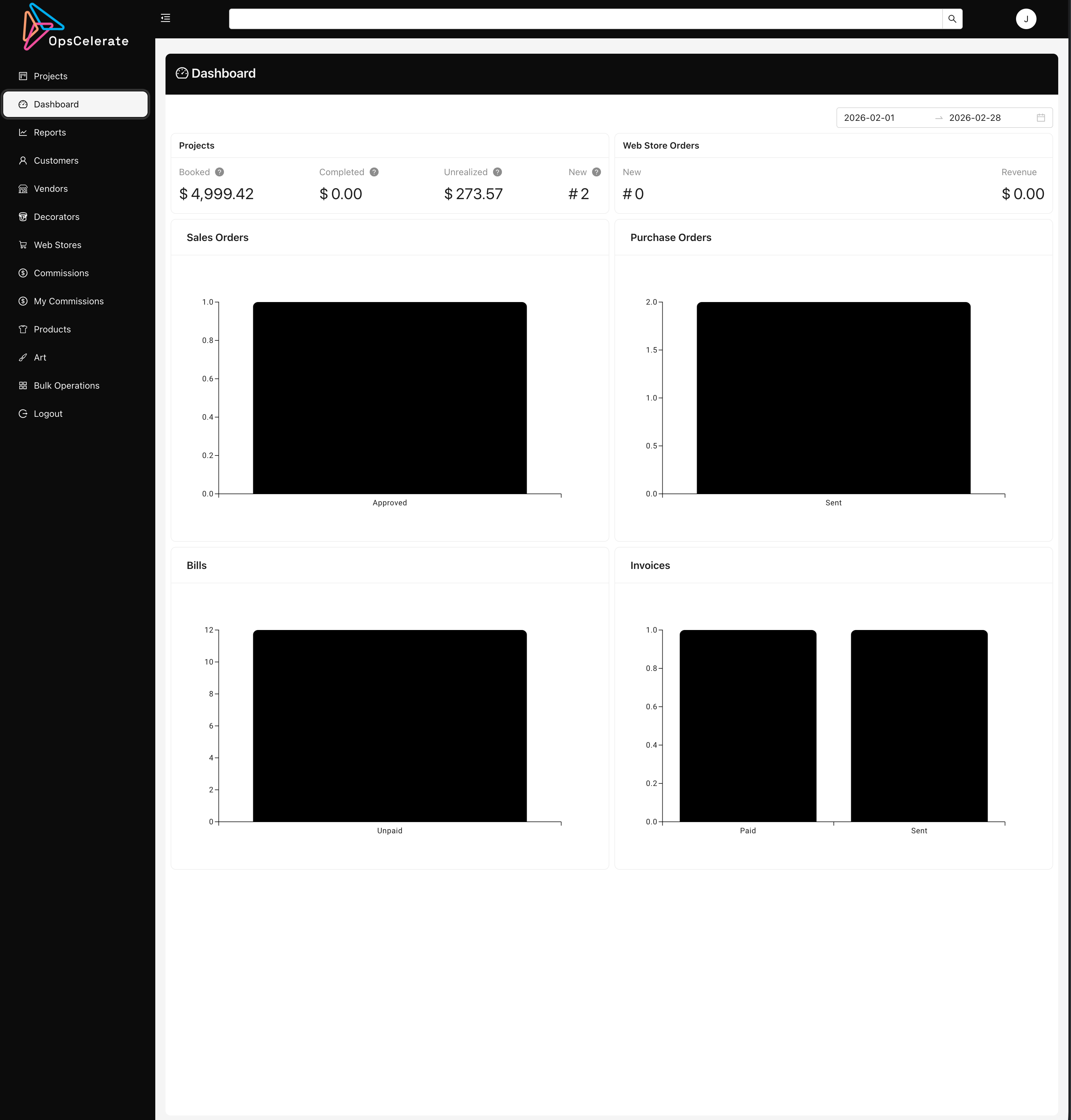 OpsCelerate Dashboard